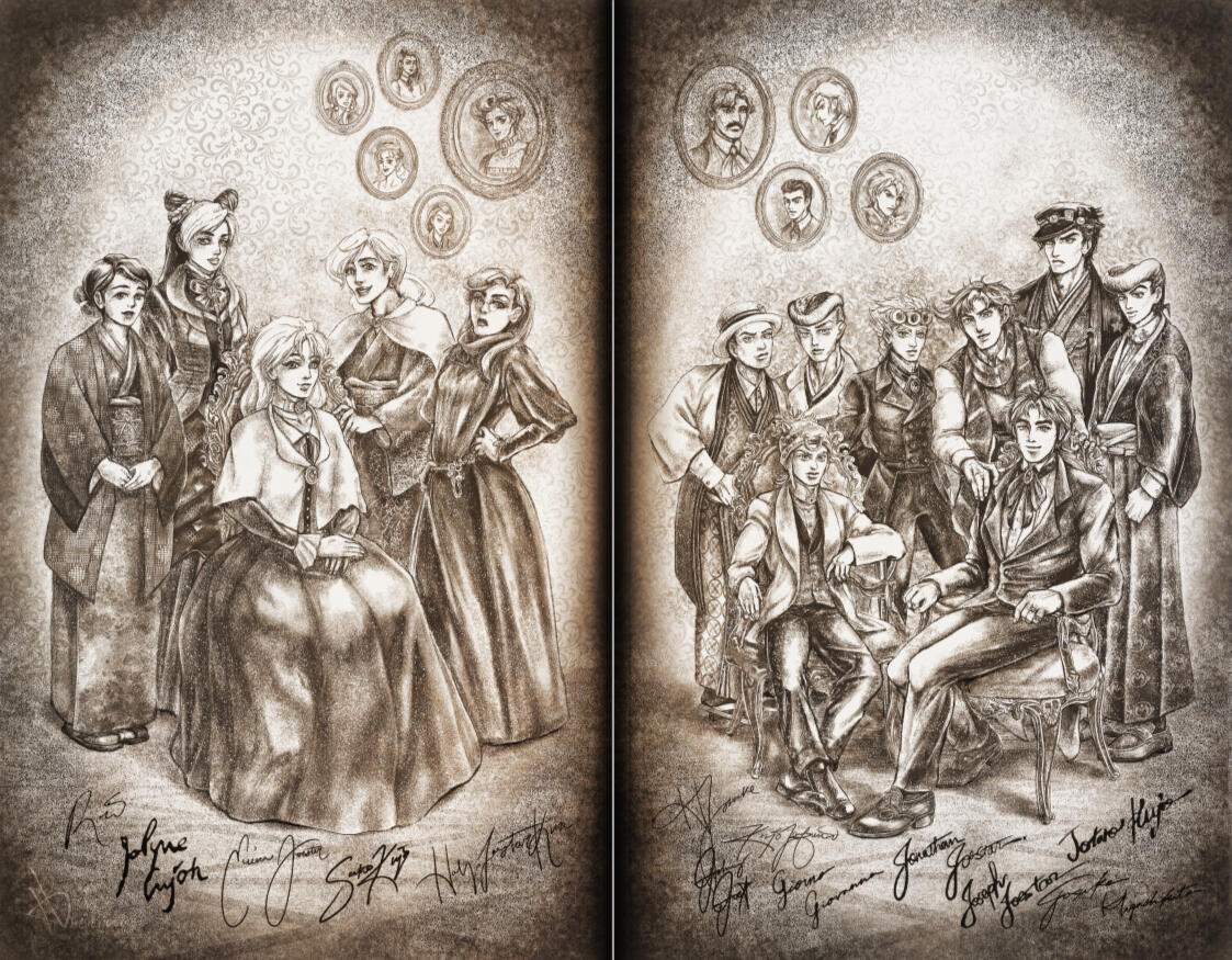Joestar Family Portraits - Chronology of Time Distorted Jojo Fanzine