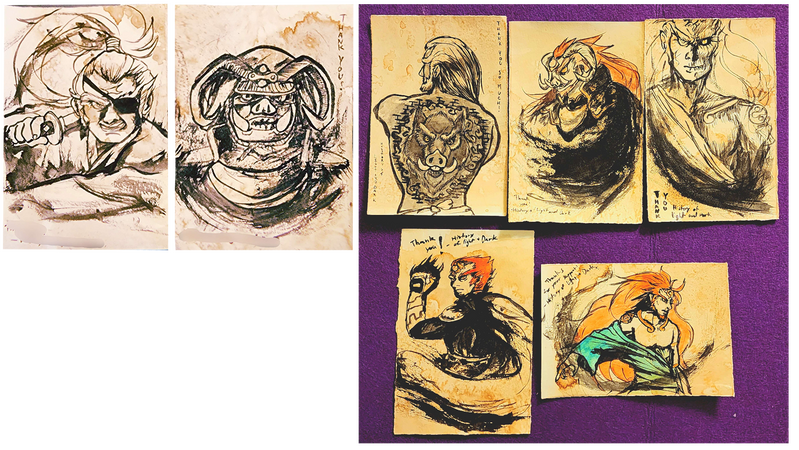 Ganondorf ink drawings 1