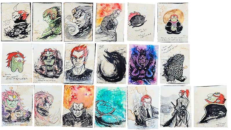 Ganondorf ink drawings 1