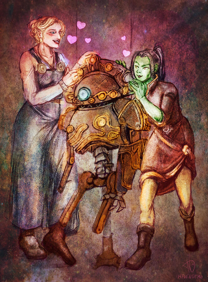 Annunciata and Zannah | Commission for YourFriendlyCanadianNeighbour on Tumblr
