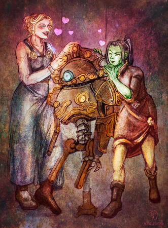 Annunciata and Zannah | Commission for YourFriendlyCanadianNeighbour on Tumblr