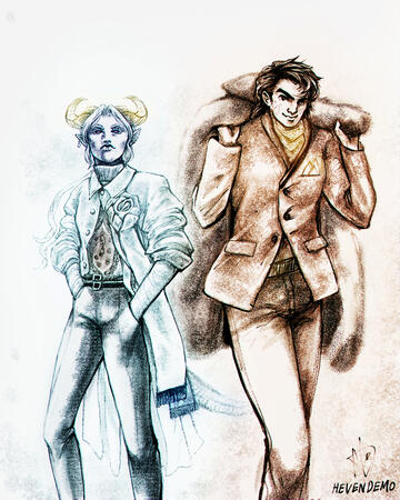 Lirim and Thrognak in Ballwear