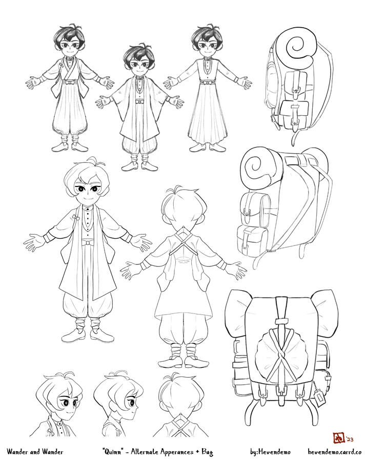 Wander and Wonder - "Quinn" Alternate Appearances + Bag