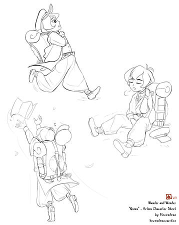 Wander and Wonder - "Quinn" Character Action Sheet