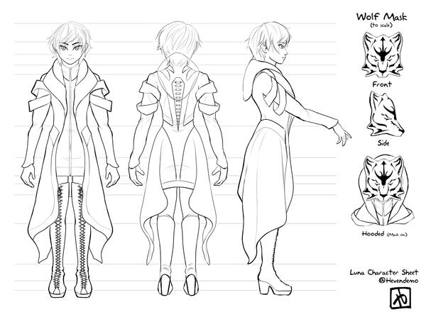 Luna - Character Sheet | Commission for Charchar45